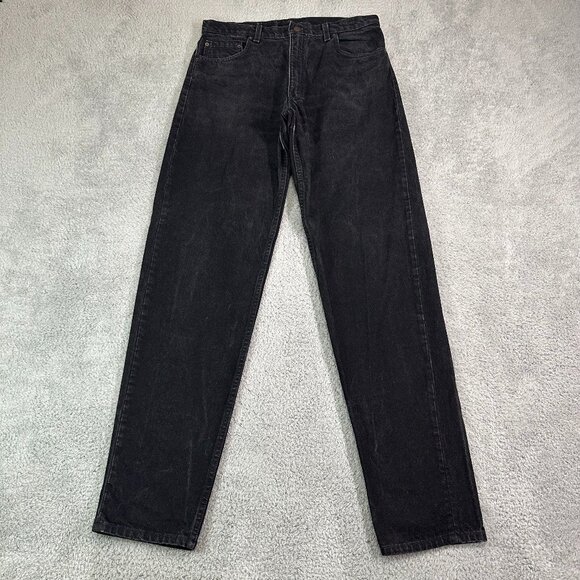 Vintage Levis 550 Jeans Mens 36x36 Black Relaxed Fit Leg Tapered 90s Denim Usa - Picture 1 of 14